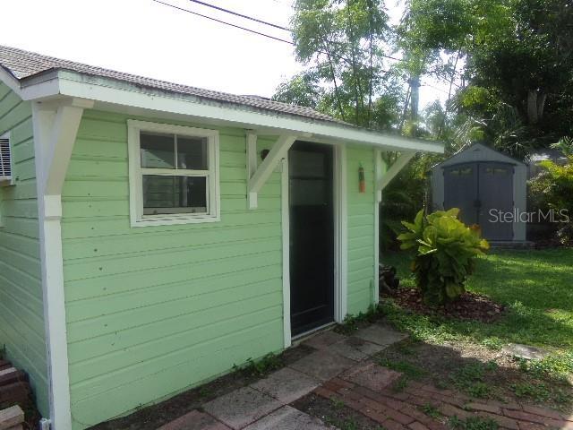 view of shed