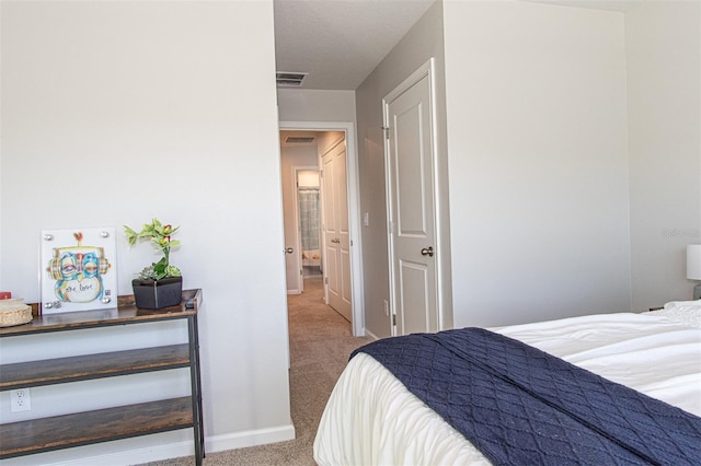 view of carpeted bedroom