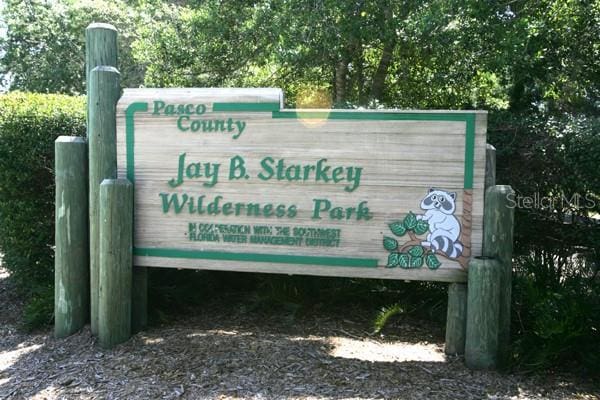 view of community sign