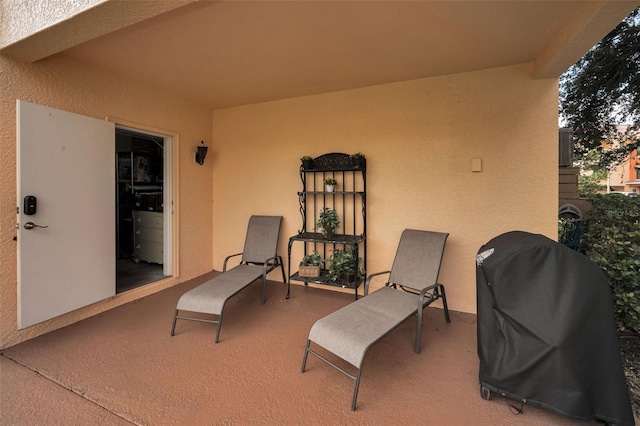 view of patio featuring area for grilling