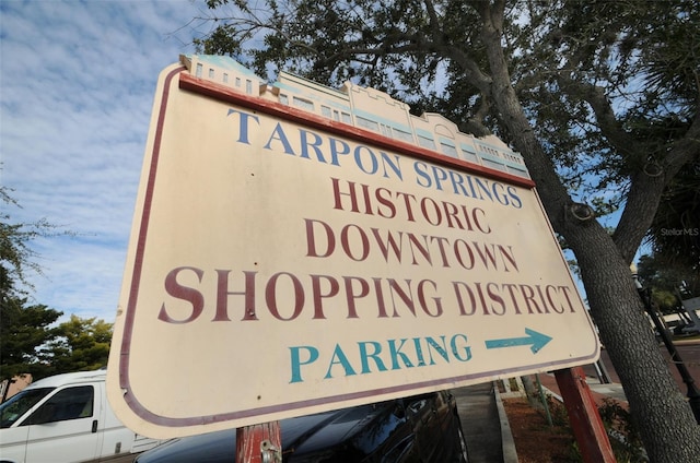 view of community sign