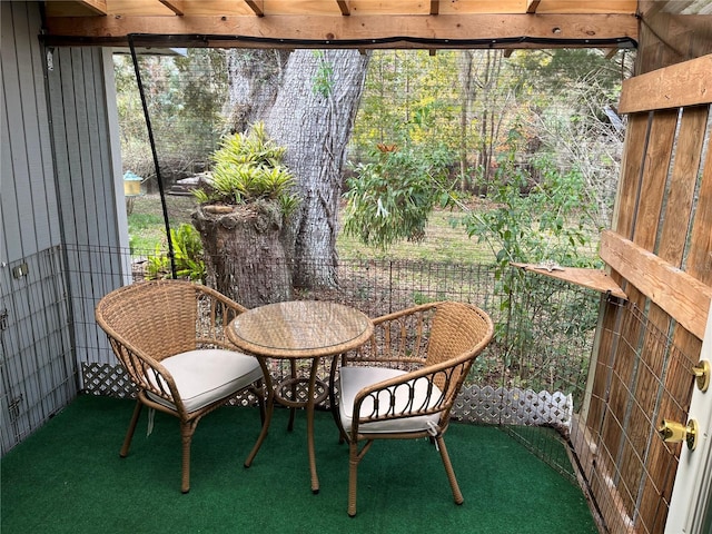 view of sunroom / solarium