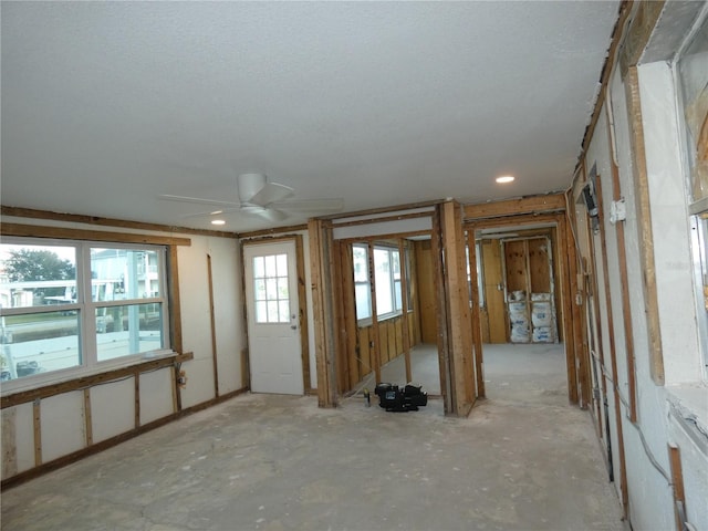 miscellaneous room featuring ceiling fan