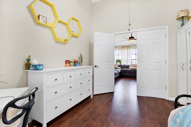 interior space featuring dark wood-type flooring