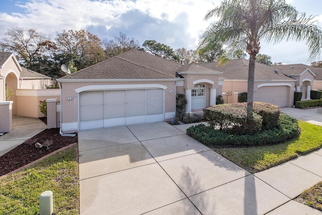 view of front facade with a garage