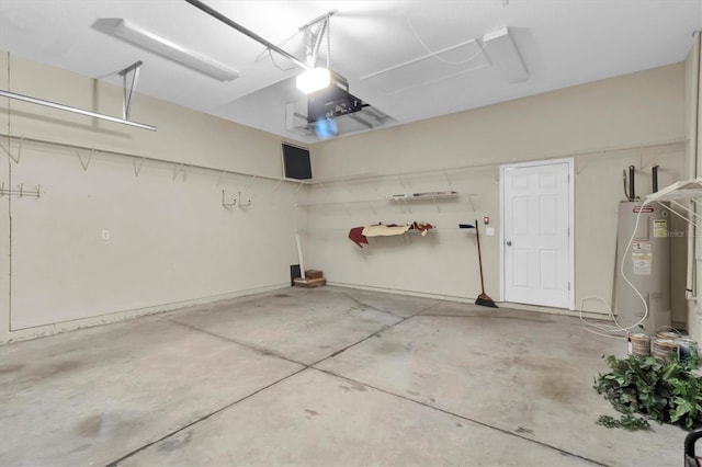 garage with water heater