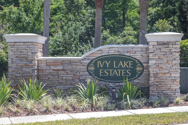 view of community sign