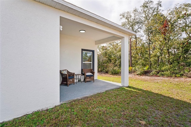 view of yard featuring a patio area