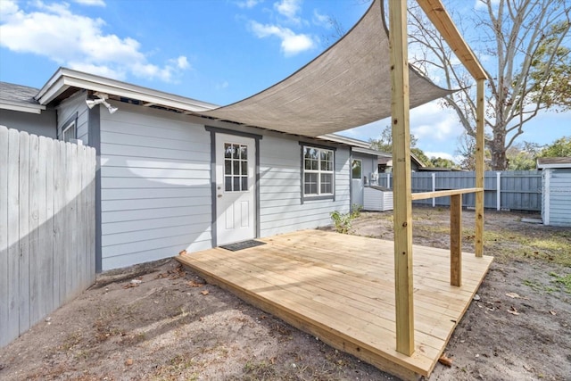 view of wooden deck