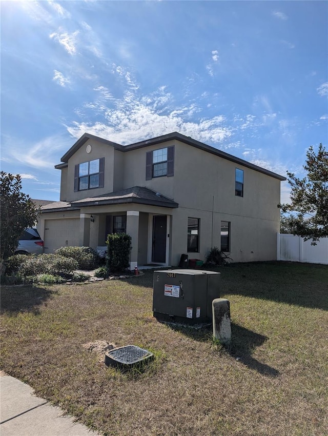 view of property with a front yard