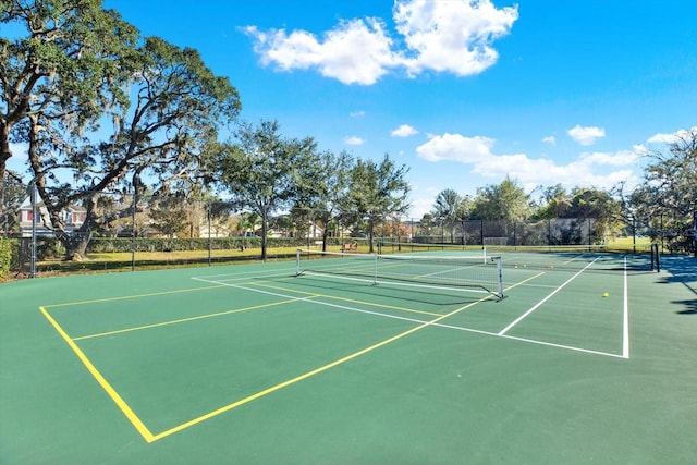 view of tennis court