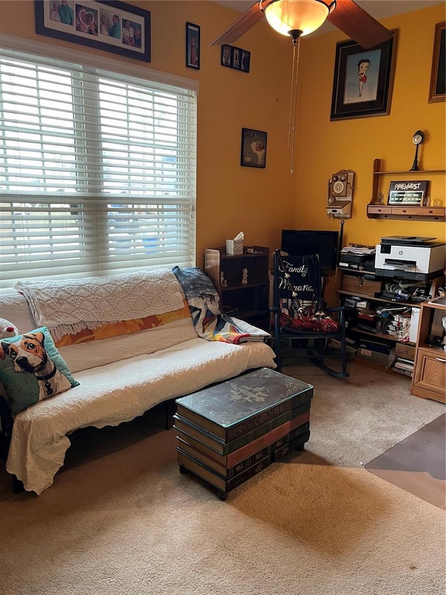 view of carpeted living room