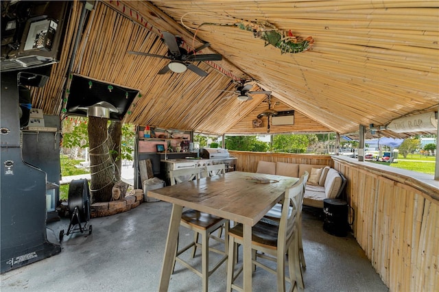 view of patio / terrace with a grill