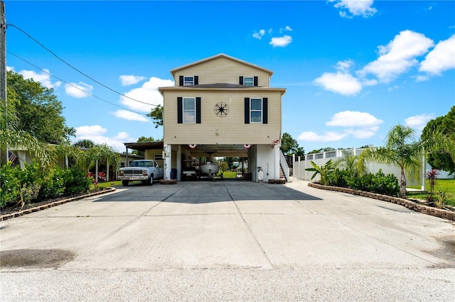 view of property with a carport