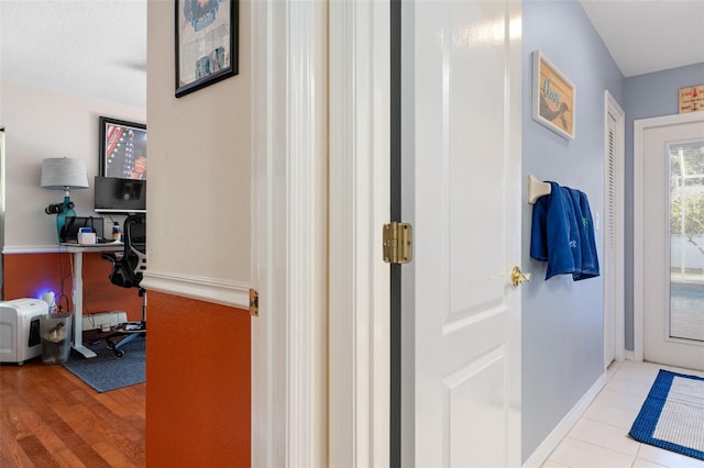 interior space featuring light wood-type flooring