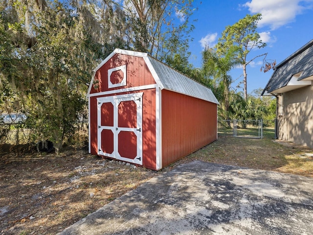 view of outdoor structure