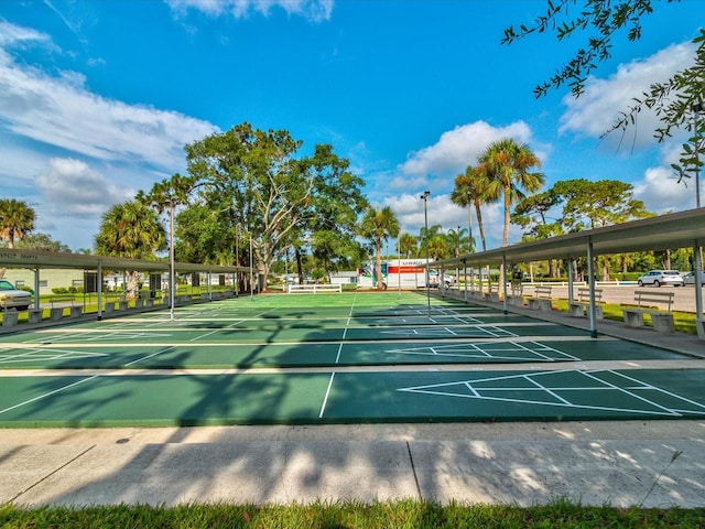 view of community with shuffleboard