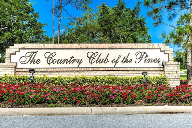 view of community sign