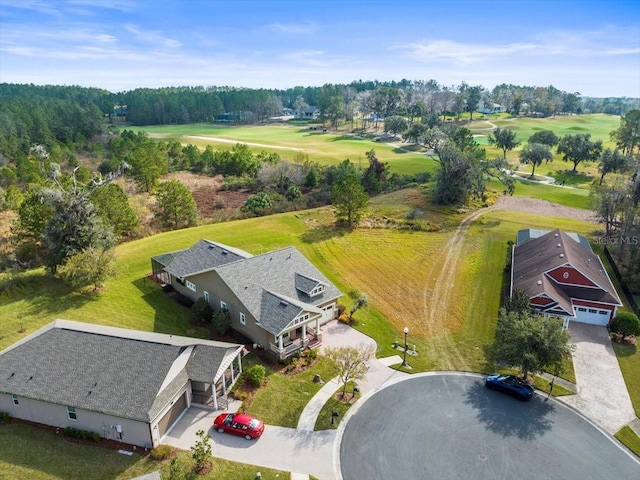 bird's eye view with a rural view