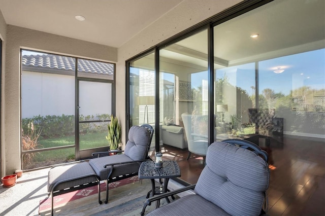 view of sunroom