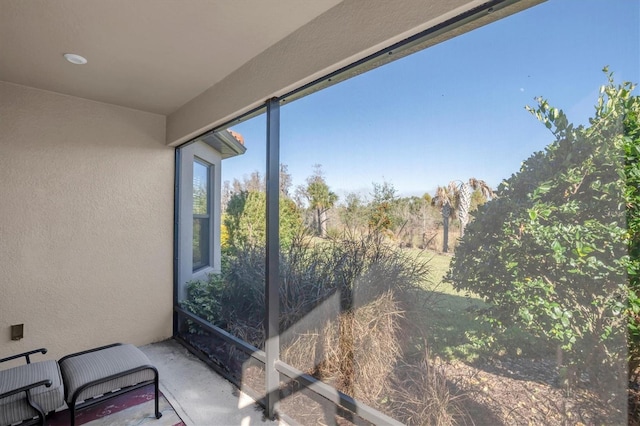 view of sunroom