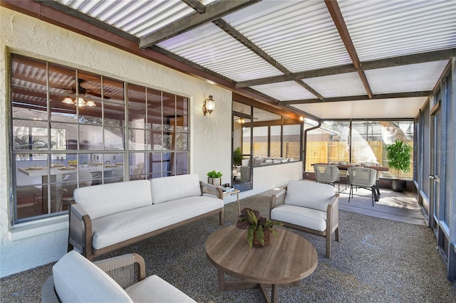 view of patio featuring an outdoor hangout area