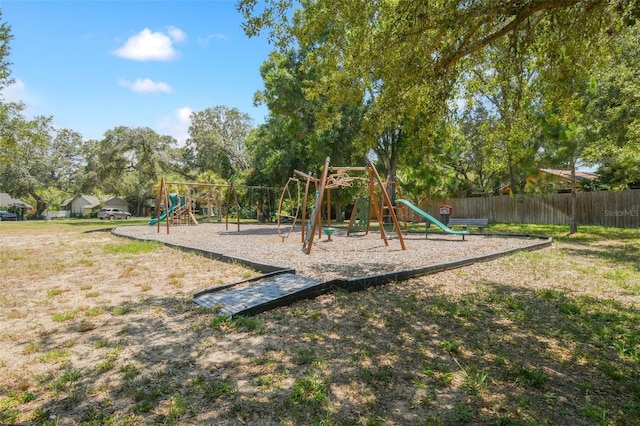 view of jungle gym