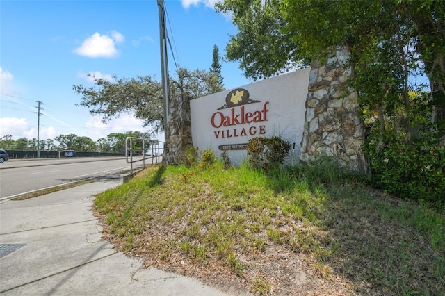 view of community sign