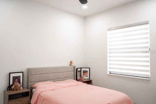 bedroom featuring recessed lighting