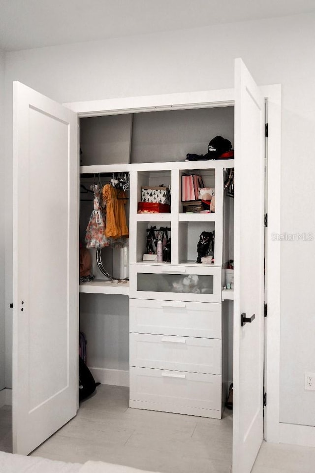 view of closet