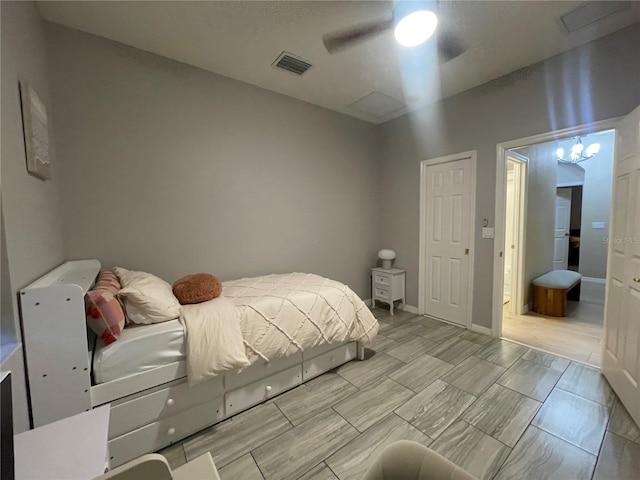 bedroom with ceiling fan