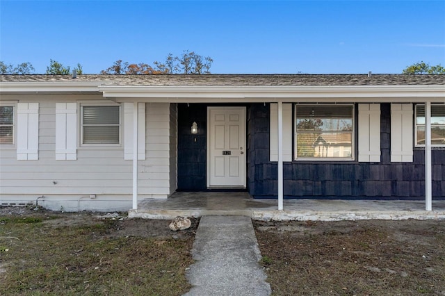 view of doorway to property