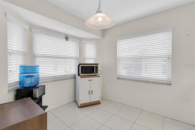 office space featuring light tile patterned flooring