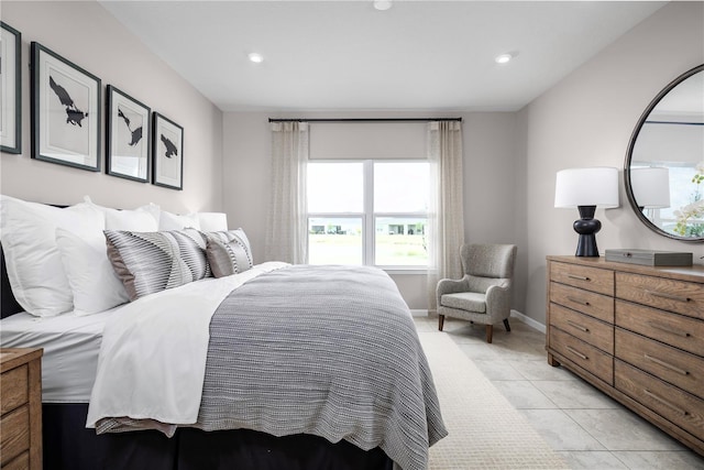 view of tiled bedroom