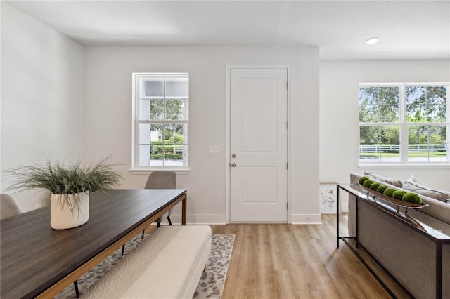 entryway featuring light hardwood / wood-style flooring