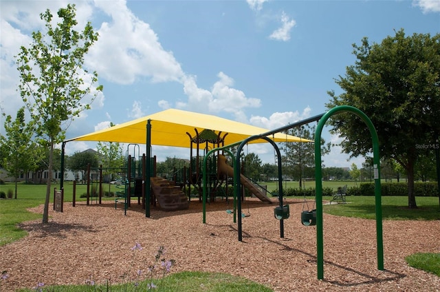 view of jungle gym