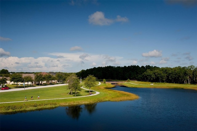 view of water feature