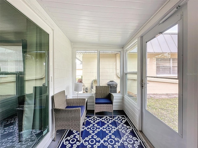 view of sunroom