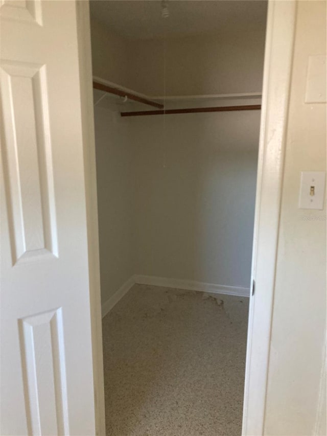 view of walk in closet