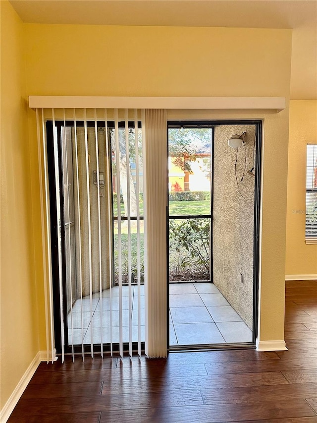 entryway featuring hardwood / wood-style floors