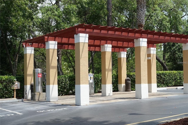 view of property's community with a pergola