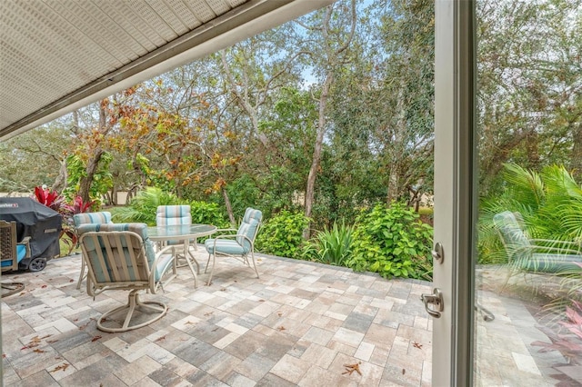 view of patio with grilling area