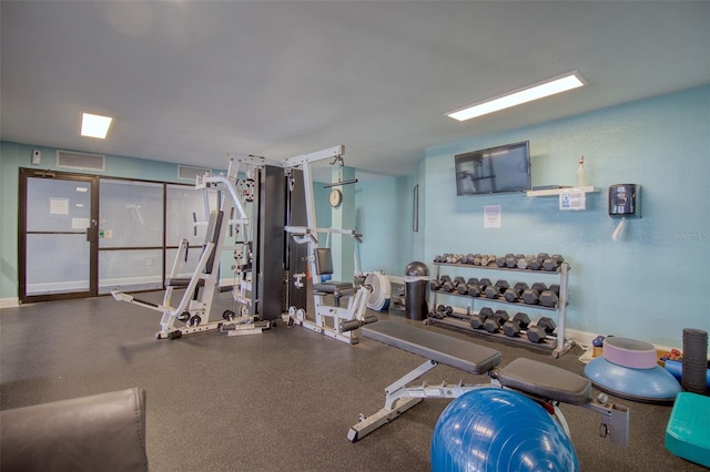 view of exercise room