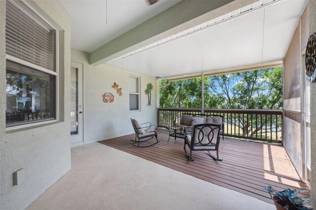 view of sunroom