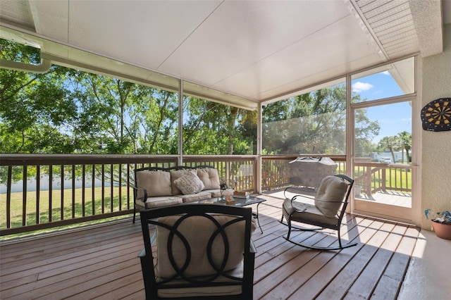 view of sunroom