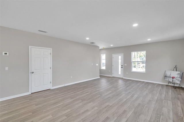 interior space featuring light hardwood / wood-style floors