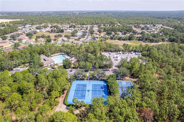 13793 Dunwoody Dr, Spring Hill, FL 34609 - bird's eye view of a heavily wooded area and a pool area