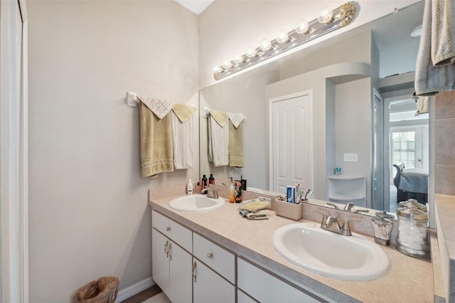 bathroom with vanity