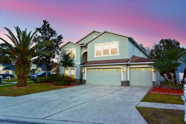 front facade featuring a garage