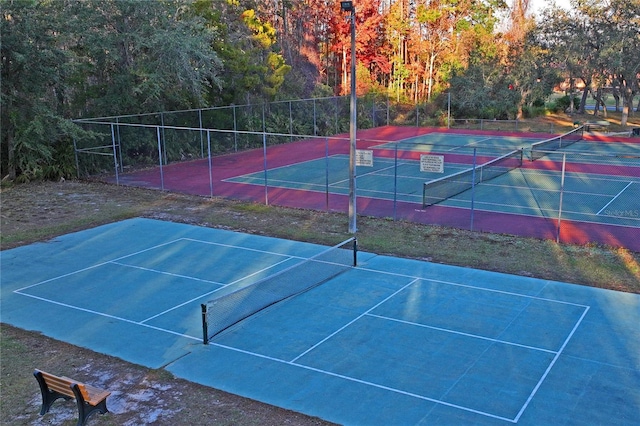 view of tennis court